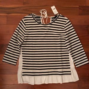 NWT Sanctuary medium stripped 3/4 sleeved shirt